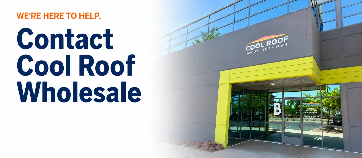 Cool Roof Wholesale - West Coast - Contact Header