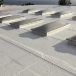 Roof With Skylights After Coating (CRS Acrylic)